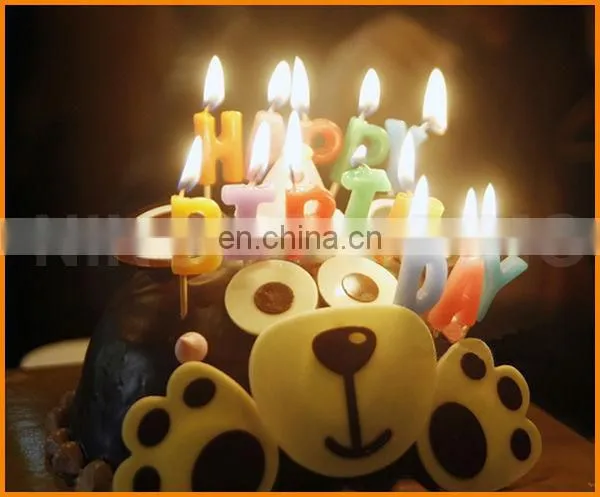 birthday cake candle letters