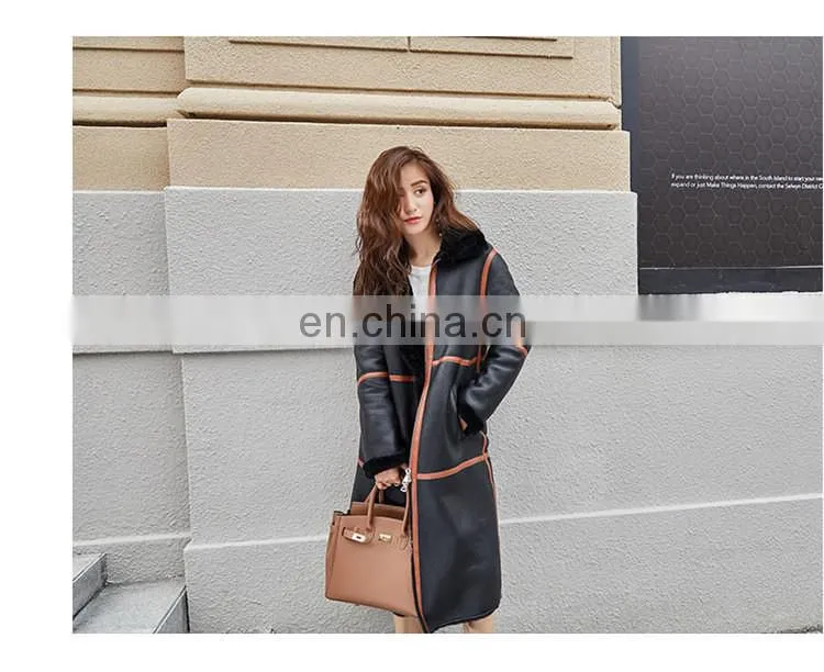 2017 Hot Selling Elegant Fashion Design Sheep Skin Leather Jacket