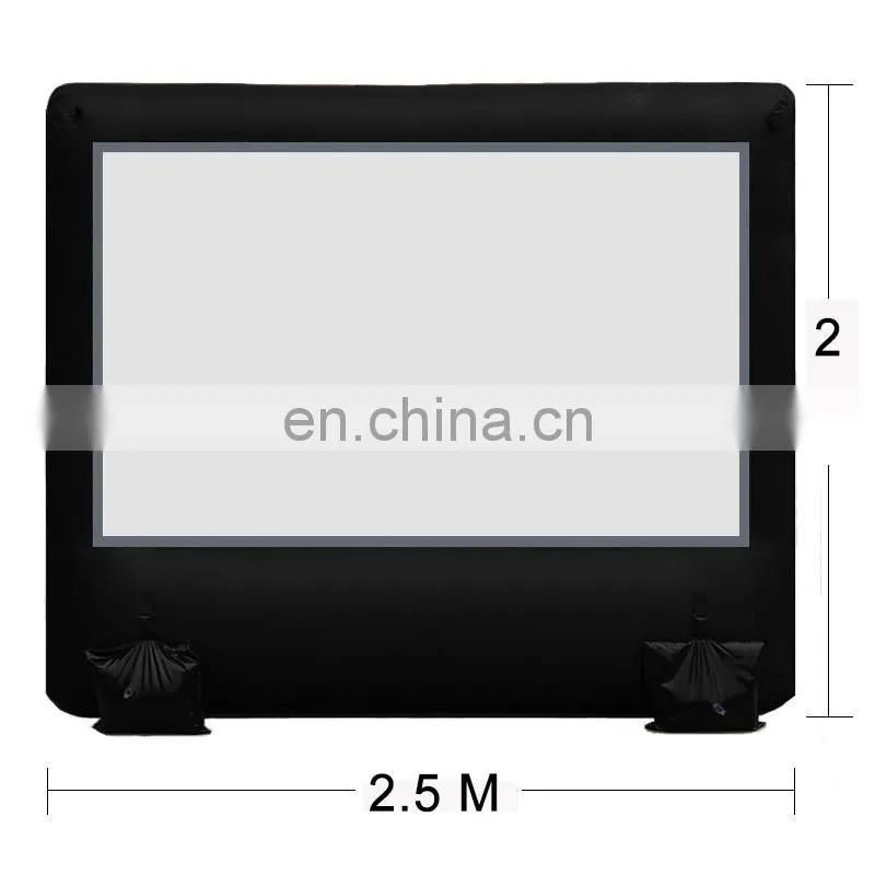 2017 Hot Sale one time movie theater screen video display photosdisplay inflatable movie screen
