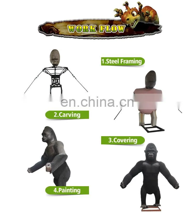 KAWAH Outdoor Fiberglass Life Size Realistic Animal
