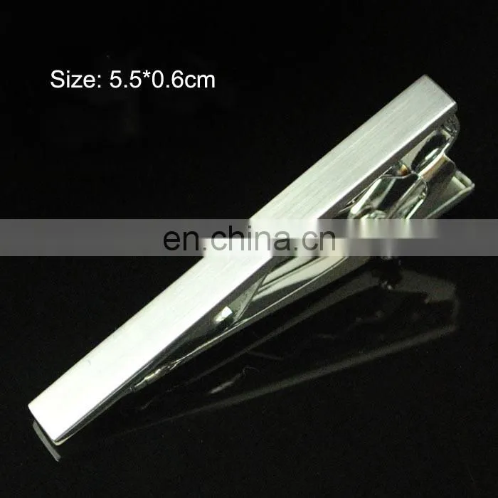 Bird printing on silver background brass tie clip with keychain