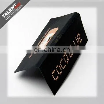 custom private design middle folded printed paper tag for garment