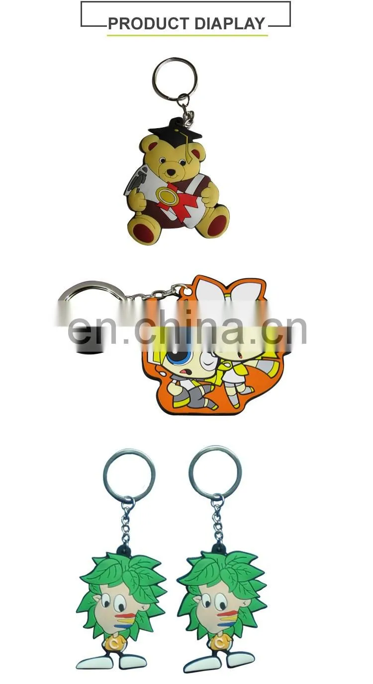 China Manufacturer 3D Pvc Couple Keychain Pvc Rubber Keychain