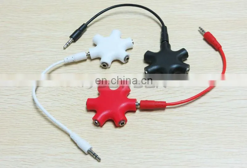 3.5mm AUX Audio Splitter Cable Earphone Headphone Adapter Male to Female