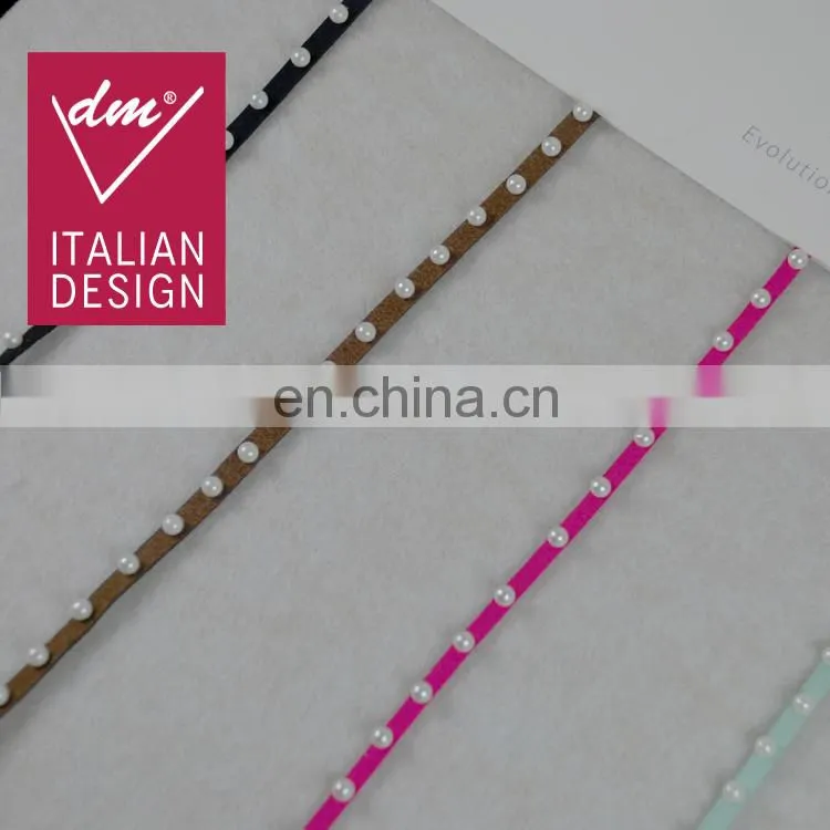 Hot design beaded pearl embroidery lace trim for cloth decoration