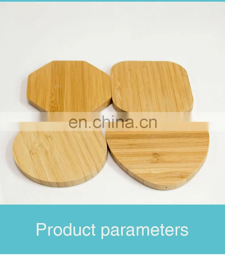 Wireless Charger 2019 Trendy Product Wireless Charger Phone Charging Station for iPhone Round wooden wireless charger