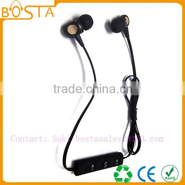 Popular SIG certified V4.1+EDR wireless sports bluetooth earphones for smart phones