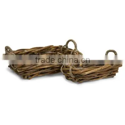 low wicker tray wholesale.