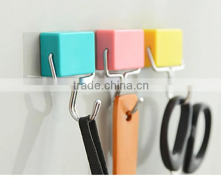 Powerhouse Yellow Pink Blue Color Metal Door Magnet Hook
