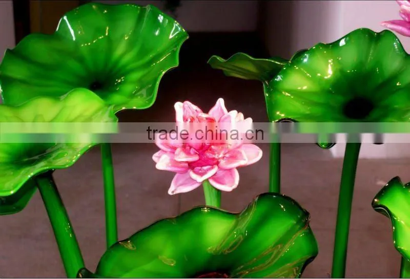Handmade Murano Glass Lotus for Pond Decor