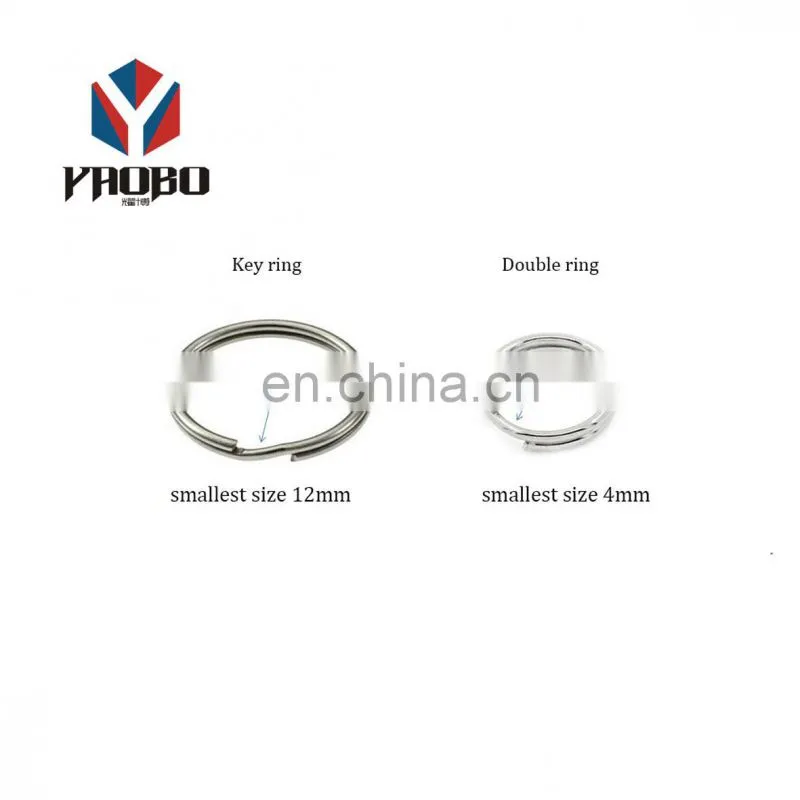 Hot Sell Customize Metal High Quality Key Split Ring Black