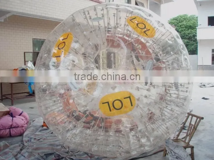 1.0mm TPU/PVC high quality inflatable football inflatable body zorb ball