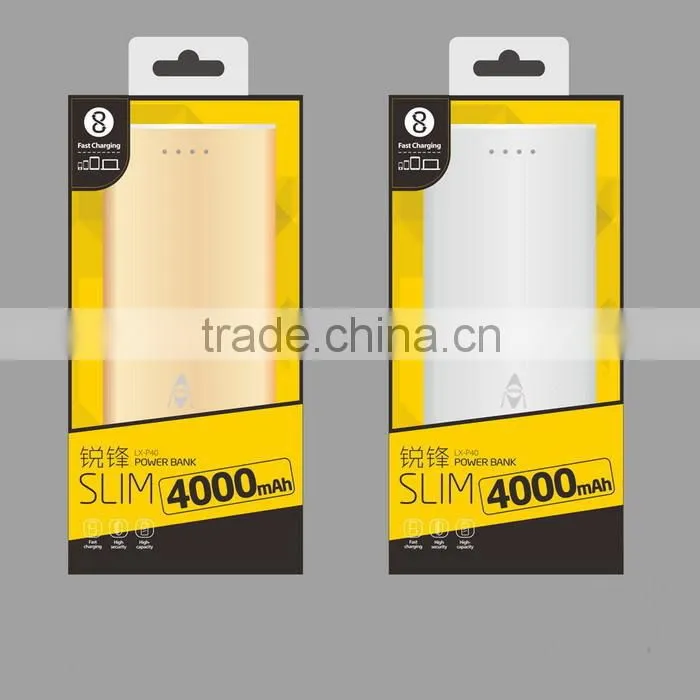 Customized best sell 4000mah mobile power bank in dubai