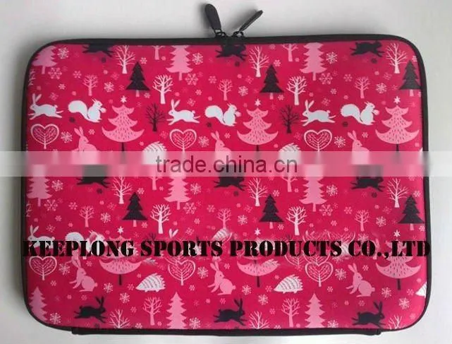 3mm neoprene laptop bag with should strap and handle
