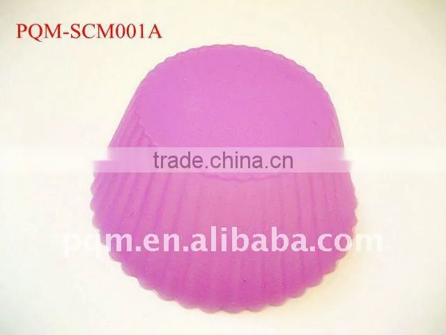 Safet and healthy purple egg tart cup shape silicone cake mold 001A