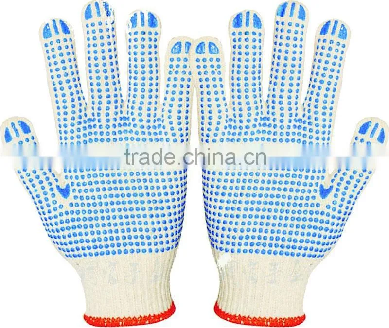 Good Quality and Low Price PVC Dotted Cotton Working Glove