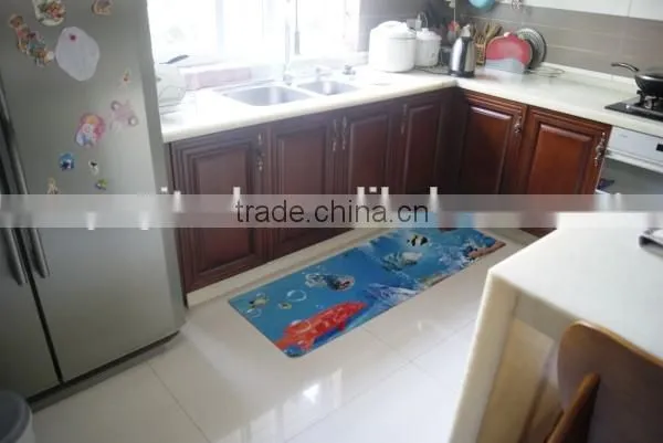 Newest microfiber printed bathroom door mat, custom size bathroom door mat
