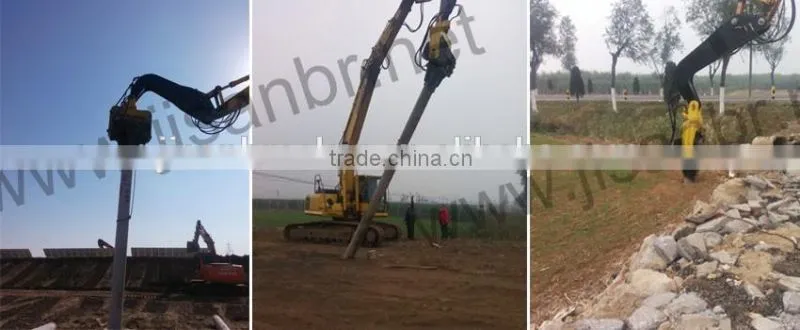 sheet stone wood hydraulic vibratory pile hammer driver for excavator