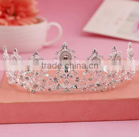 hot sale fashion hair jewelry pageant real diamond tiara for sale