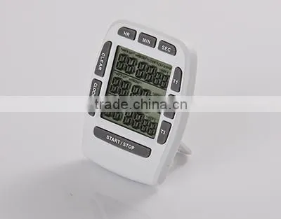 New Cheap 3 Line Kitchen Timer,Count Down Timer,12/24 hours Clock Kitchen Timers