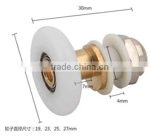 2016 shower round glass door rollers