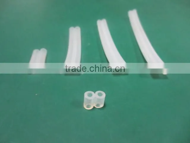 food grade FDA dual lumen silicone tubing /double hole silicone tube