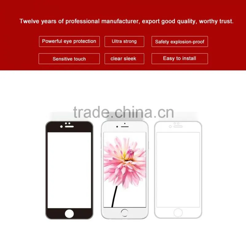 Factory price mobile accessories high clear 0.33mm Anti-scratch Anti- broken tempered glass Screen