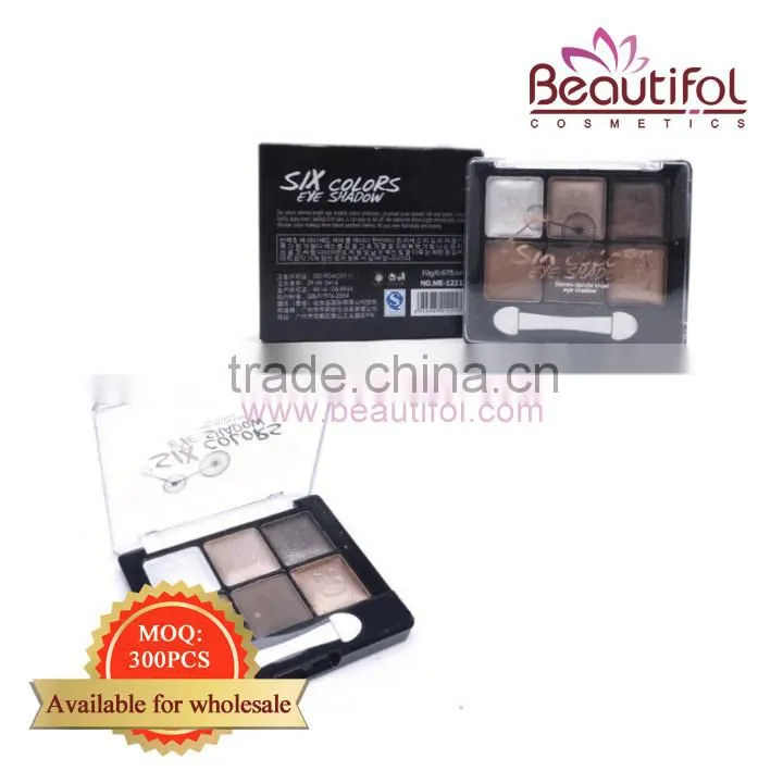 Small MOQ Wholesale High quality popular shine and matte Eye Use and Mineral Ingredient romantic color eyeshadow