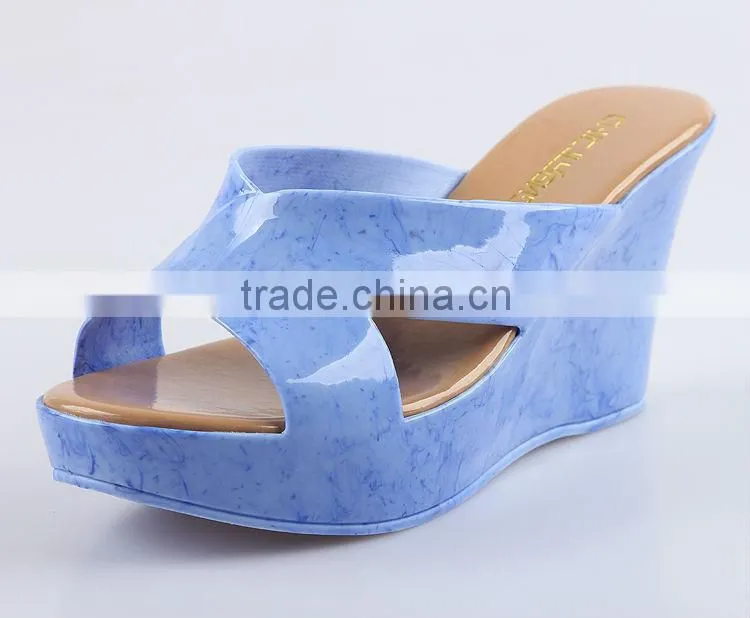 2015 New Wedges Slippers Waterproof Slippers Summer Fish Mouth Female Wedge Slippers