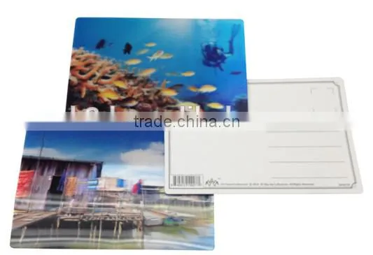 2016 new design Cheap Souvenir Gifts Printing 3D Lenticular Postcard
