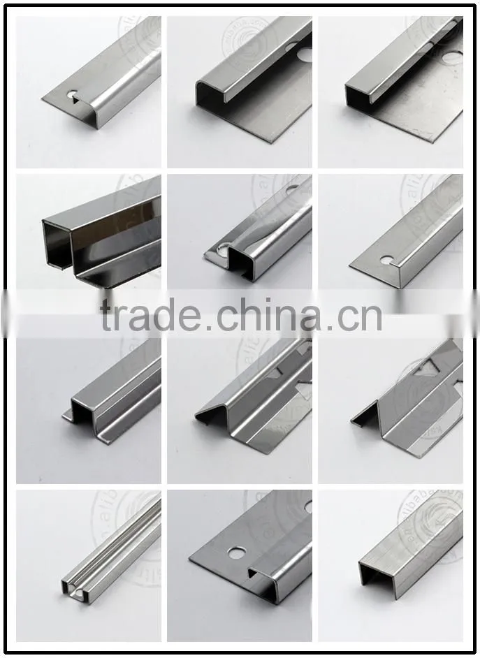 Polish champaign gold stainless steel tile trim for marble edge