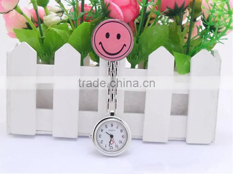 smile nurse watch strainless steel pocket watches