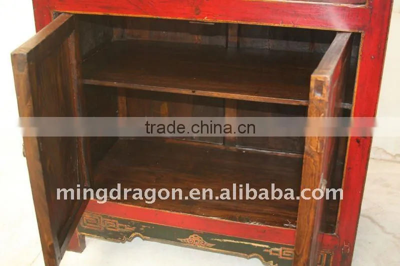 Chinese Antique Hand-painting Two Door Two Drawer Cabinet 85*49*99cm