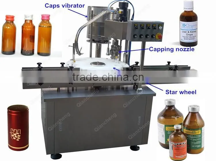 Big discount automatic glass bottle plugging and capping machine,capper