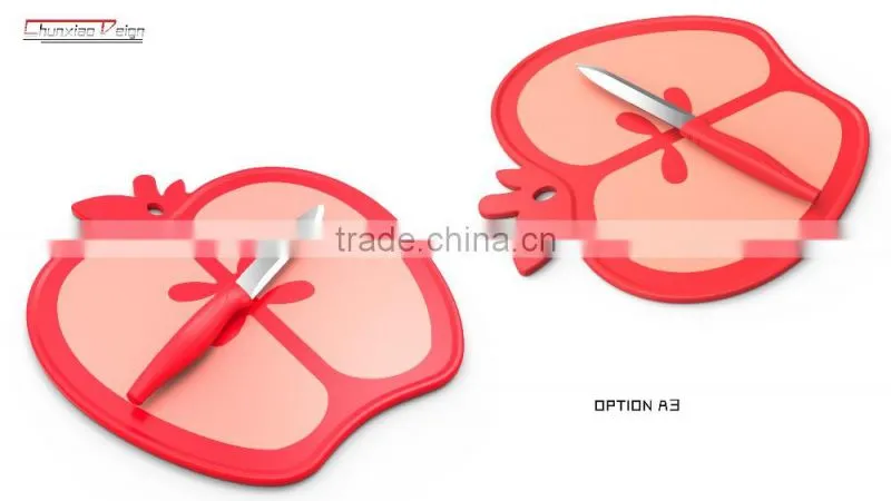 cute Fruit shaped design bamboo Chooping board, multi color cutting board