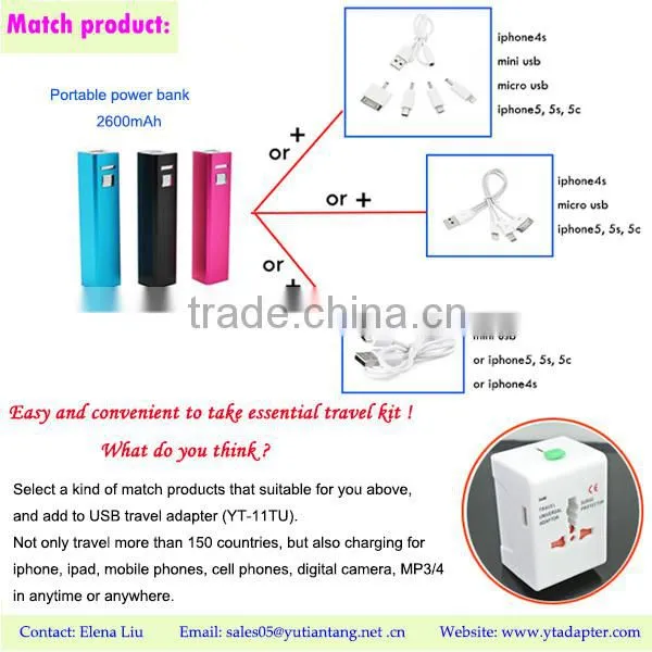 External Portable 2600mAh Mobile Power Bank for Promotional Gift