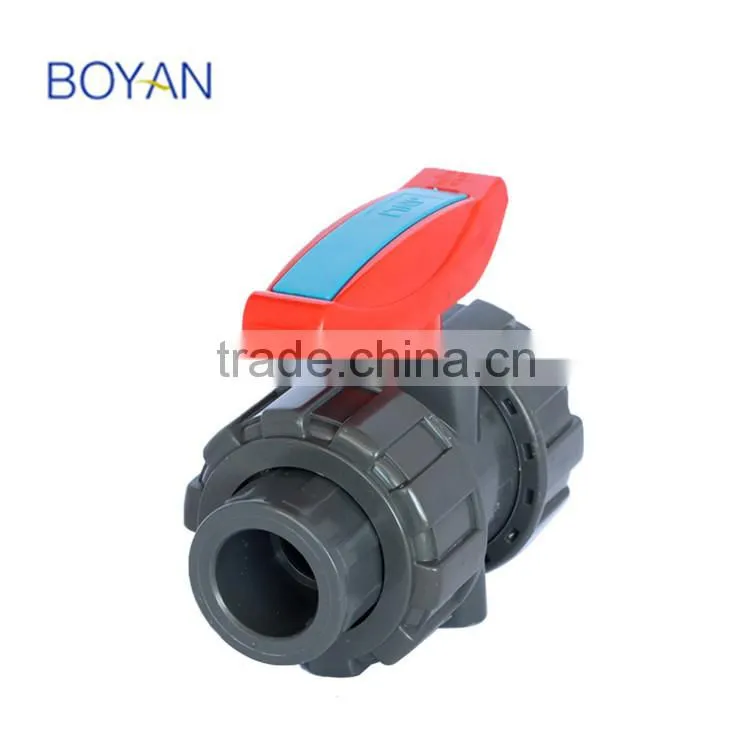 Chinese Supplier Plastic True Union Ball Valve For Irrigation Gray PVC Ball Valve