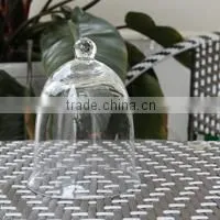 Leadfree customized size storage food candy jar bubble stem with ball lid clear transparent colored decal