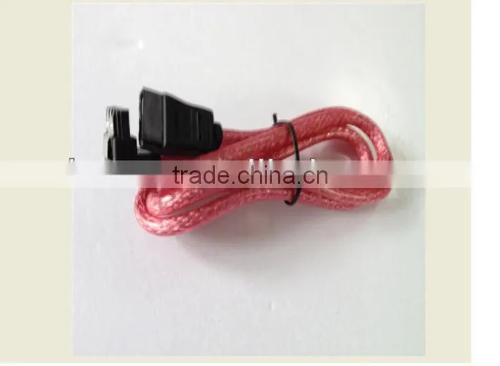 transprent/round /good quality SATA 3.0 RED DATA CABLE