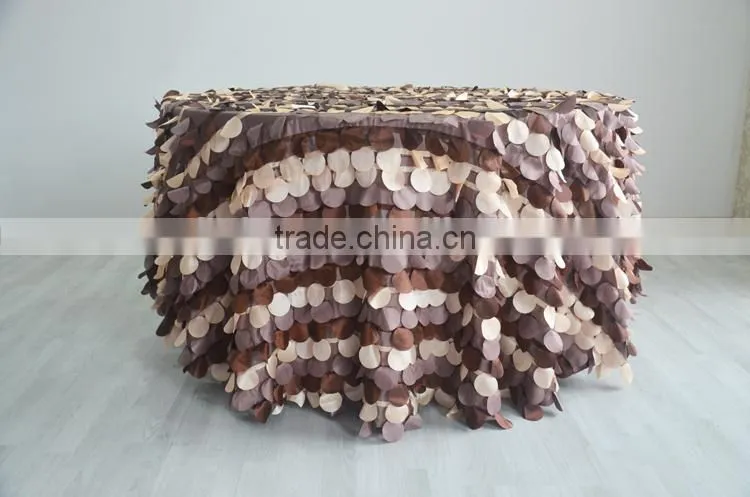 2015 New style petal taffeta table cloth,fancy table cloth,table cloth