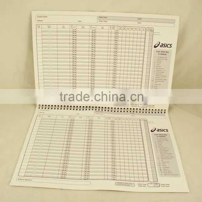 Customed cheap wrestling notebook printing with sprial