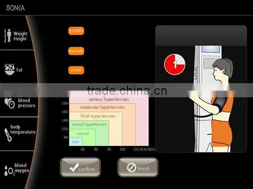 SK-X80th LCD Touch Screen Bill Operated Outside Omron Weighing Operation Scale