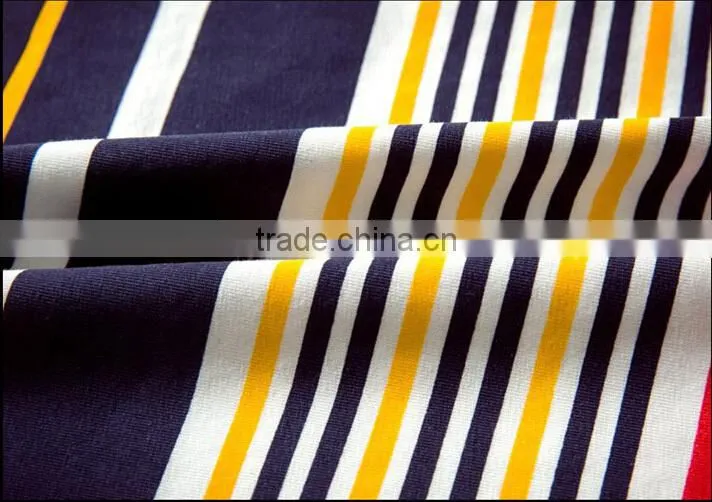 The 2016 summer printed the new men's short sleeve T-shirt for colourful stripe t shirt