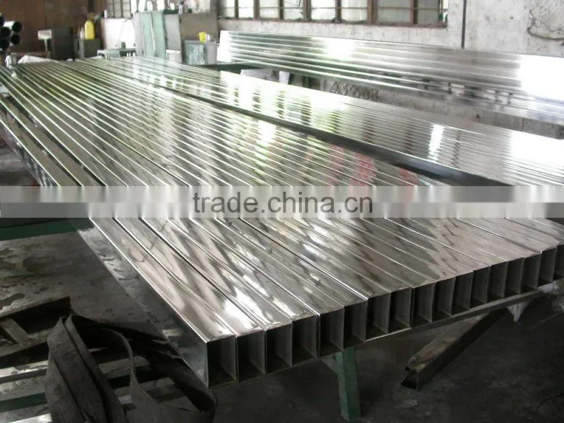 stair railing stainless steel slotted tube for 16mm glass