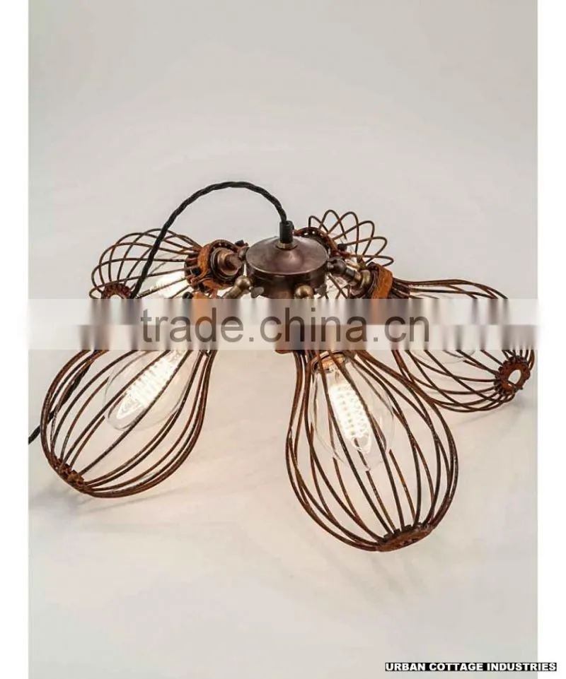 Vintage Metal 4 Bulbs Pendant Lamp for Indoor Decoration