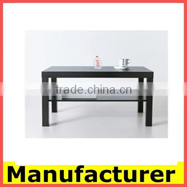 cheap new model steel and wood and tempered glass coffee table