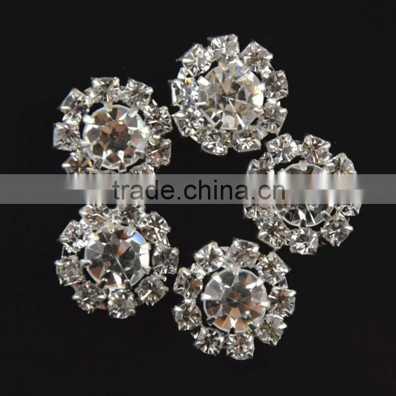 Cheap Silver Bling Flower Rhinestone Embellishment,Beautiful Rhinestone Accessories