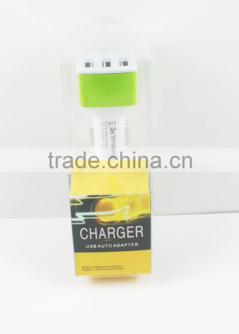 Universal Triple USB Car Charger Adapter power adapter fast charging for iPhone
