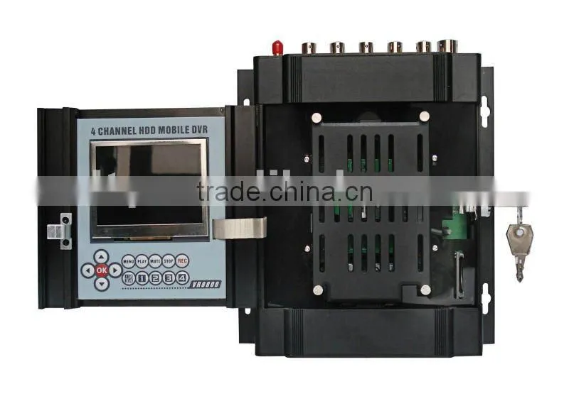 4 ch h.264 full D1 Harddisk&SD card mobile dvr with USB mouse control mode