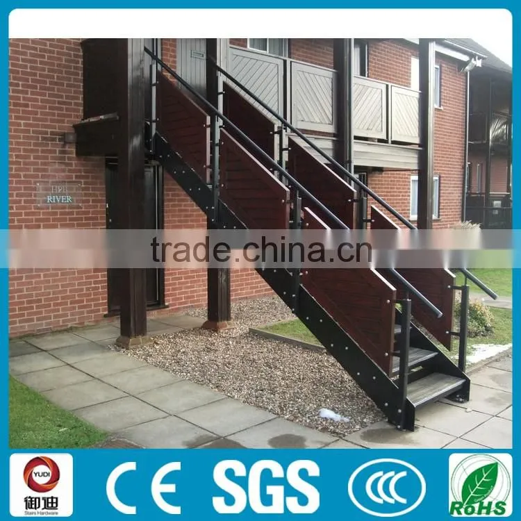outdoor iron stairs wooden stair treads antique staircase